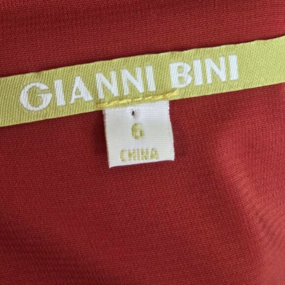 Gianni Bini The In Crowd Bell Sleeve Ruffle tiered Sophie Dress burnt orange 6 - Picture 8 of 9